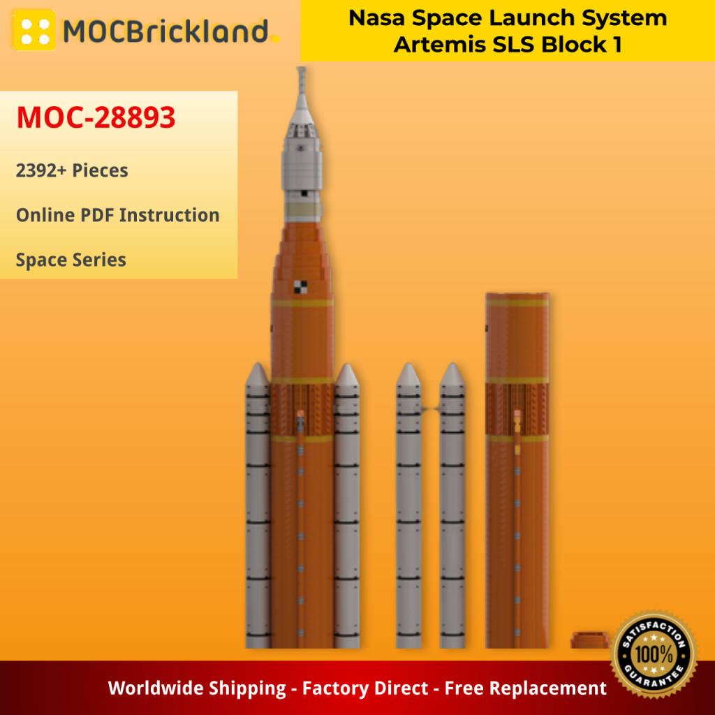NASA Space Launch System Artemis SLS Block 1 (1:110 Saturn V scale) MOC-28893 Space Designed By Monstermatou With 2392 Pieces 