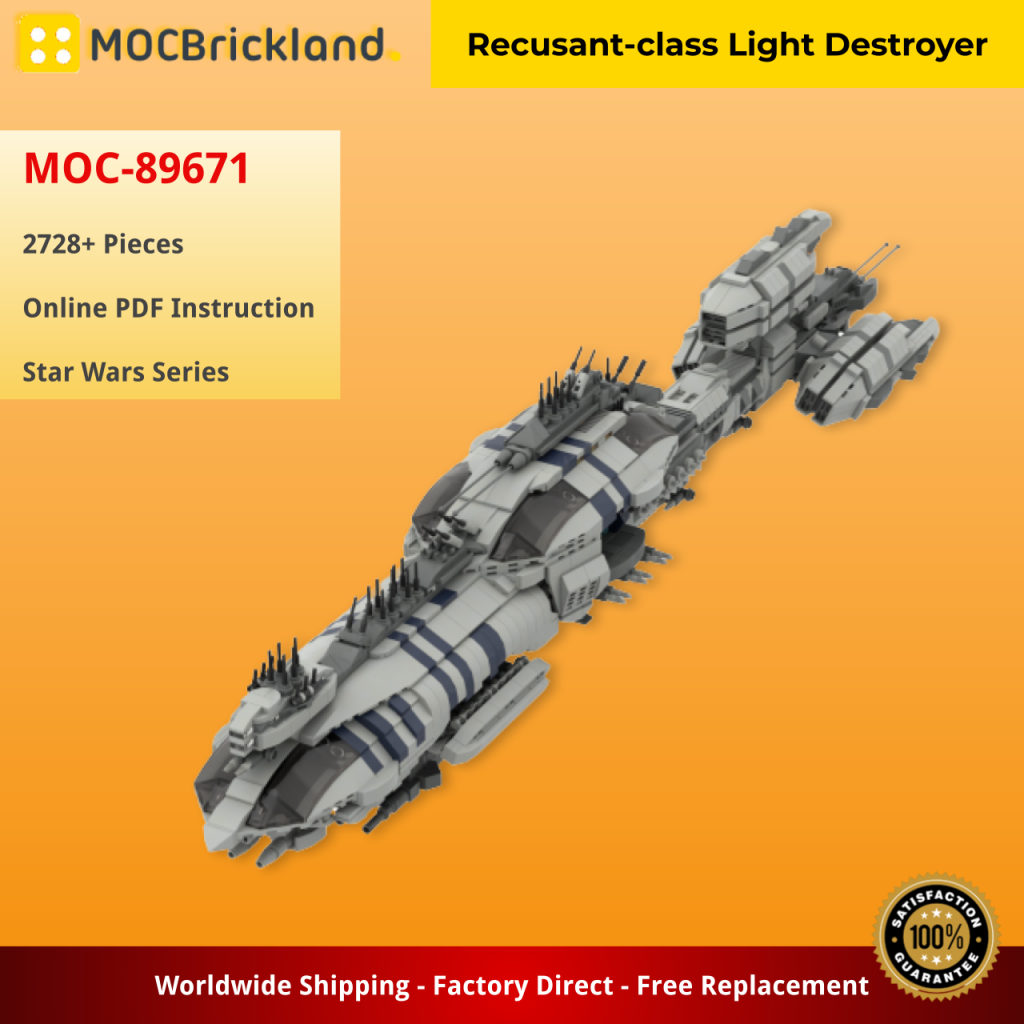Recusant-class Light Destroyer MOC-89671 Star Wars With 2728 Pieces 