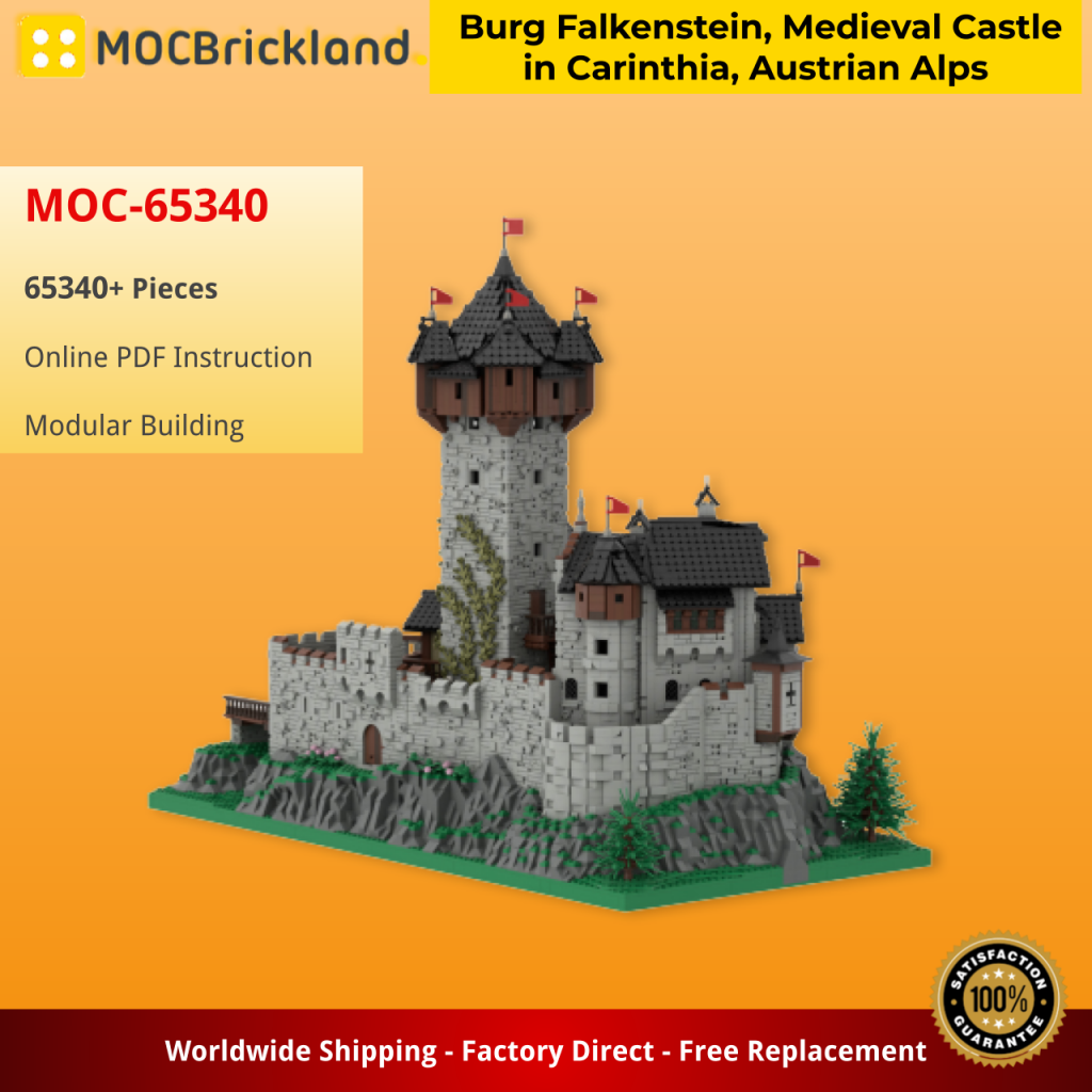 Burg Falkenstein, Medieval Castle in Carinthia, Austrian Alps MOC-65340 Modular Building Designed By PeppePell With 15534 pieces