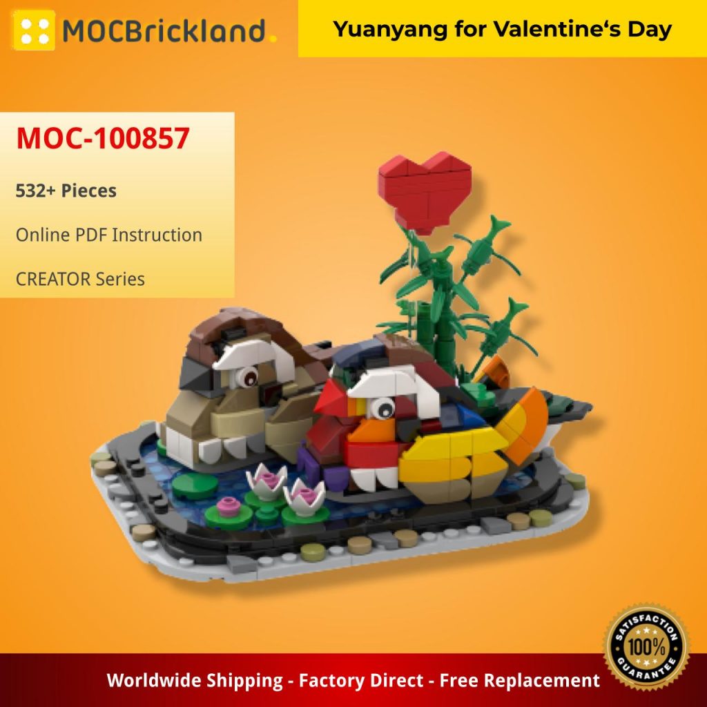 Yuanyang for Valentine‘s Day MOC-100857 Creator with 532 Pieces
