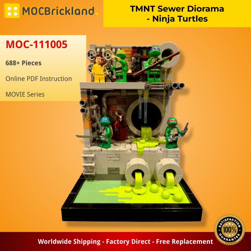 TMNT Sewer Diorama – Ninja Turtles MOC-111005 Movie with 688 Pieces