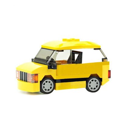 Yellow Car for Camper Trailer Technician MOC-14947 with 69 pieces