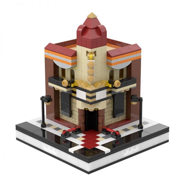 Mini Old Cinema for a Modular City Modular Building MOC-31854 with 428 pieces