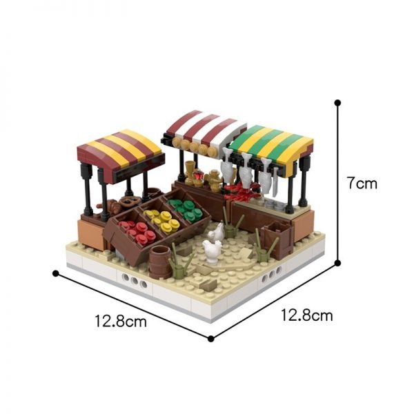 Desert Street Market for a Modular Desert Village Modular Building MOC-32540 with 282 pieces