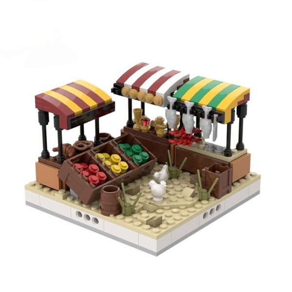 Desert Street Market for a Modular Desert Village Modular Building MOC-32540 with 282 pieces