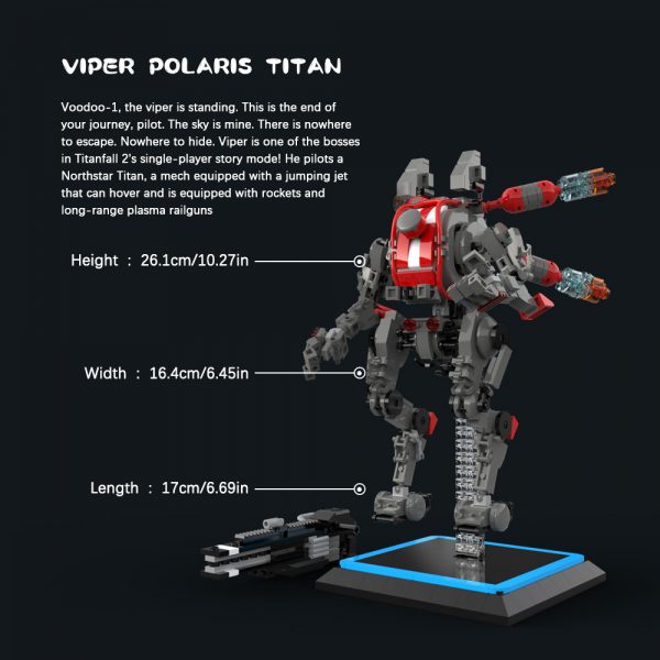 Titanfall 2 Viper’s Northstar Titan Creator MOC-32708 with 768 pieces