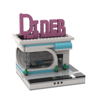 Diner for a Modular City Modular Building MOC-33895 with 504 pieces