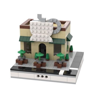 Coffee Shop for a Modular City Modular Building MOC-33896 with 366 pieces