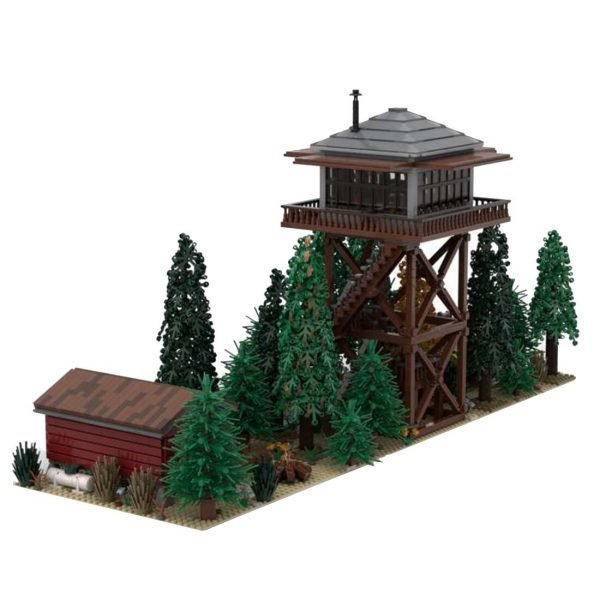 Fire Observation Tower Modular Building MOC-81201 with 3957 pieces