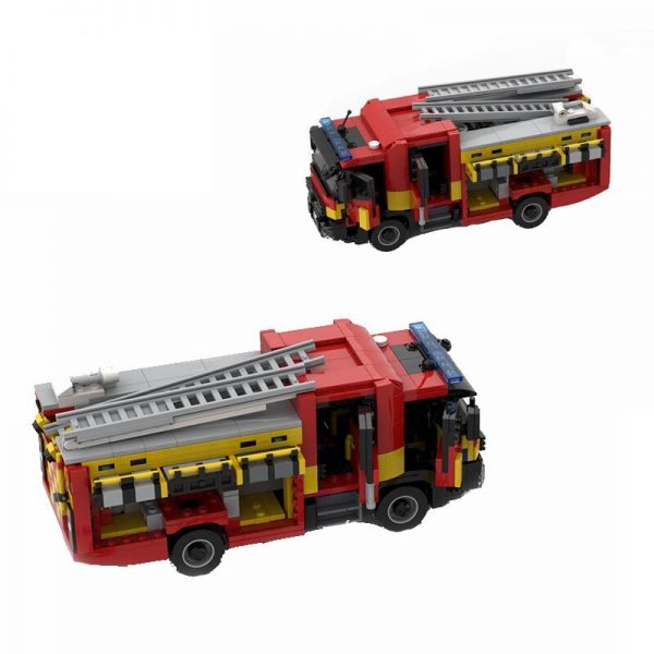 London Fire Brigade LFB – Mk3 Pump Ladder Technician MOC-81514 with 1036 pieces