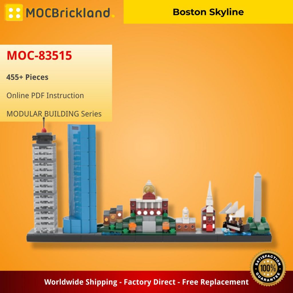 Boston Skyline MOC-83515 Modular Building with 455 pieces