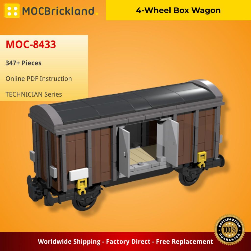 4-Wheel Box Wagon MOC-8433 Technic with 347 pieces