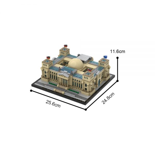 Reichstag – Berlin Modular Building MOC-88546 with 2361 pieces