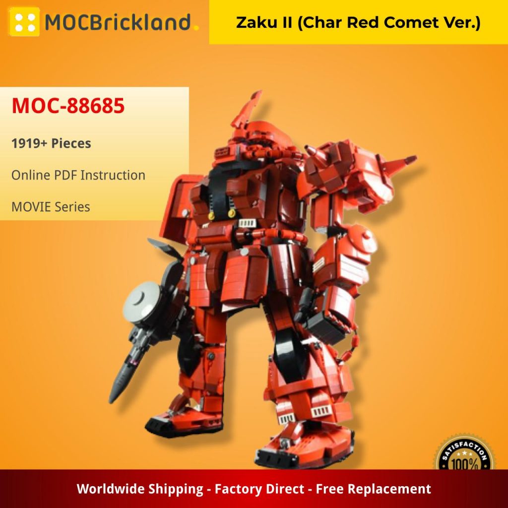 Zaku II (Char Red Comet Ver.) MOC-88685 Movie with 1919 Pieces