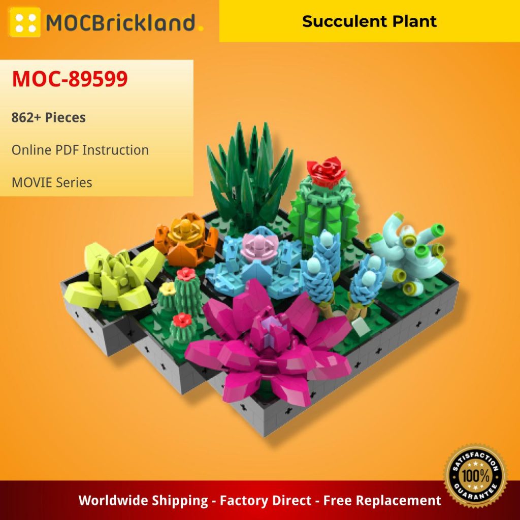 Succulent Plant MOC-89599 Creator with 682 Pieces