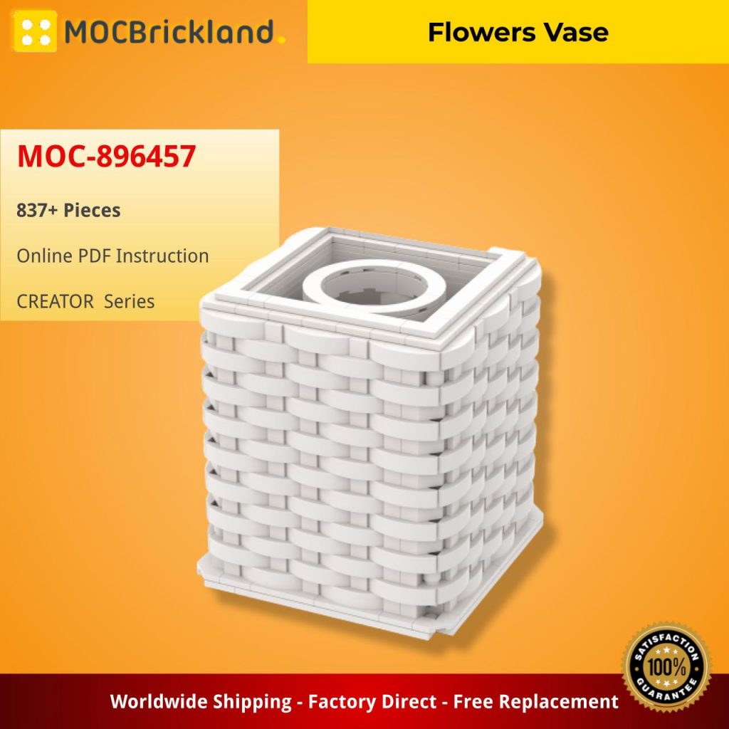 Flowers Vase MOC-896457 Creator with 837 Pieces