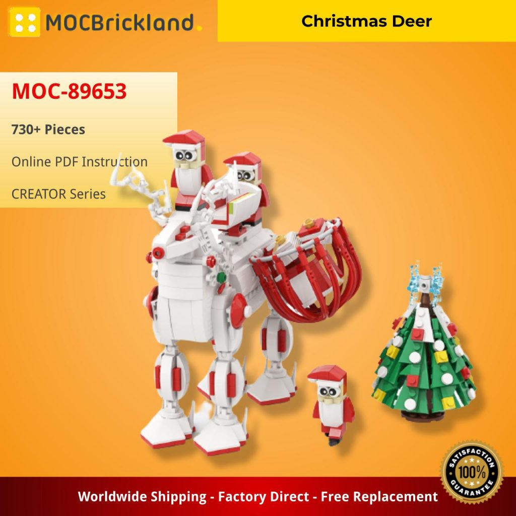 Christmas Deer MOC-89653 Creator with 730 Pieces