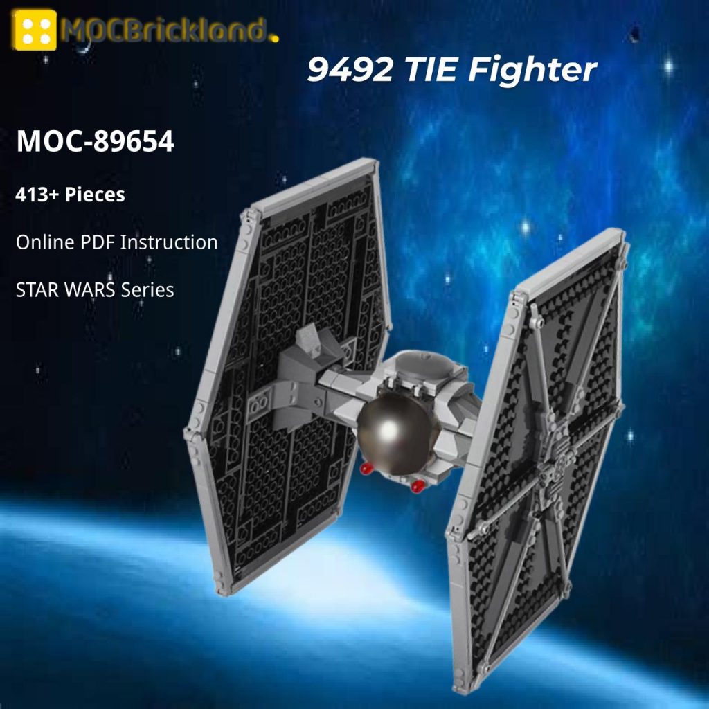 9492 TIE Fighter MOC-89654 Star Wars with 413 Pieces