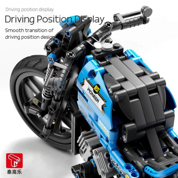 Blue Racing Motorcycle Technician MOC-89698 with 469 pieces