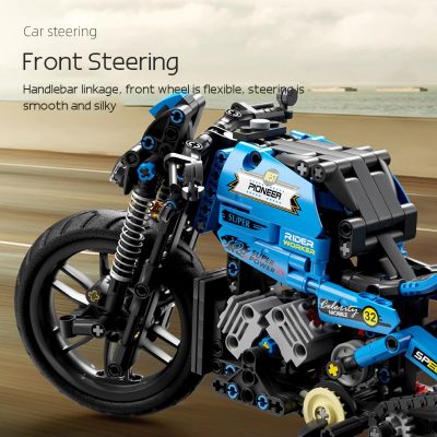 Blue Racing Motorcycle Technician MOC-89698 with 469 pieces