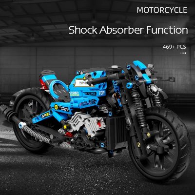 Blue Racing Motorcycle Technician MOC-89698 with 469 pieces