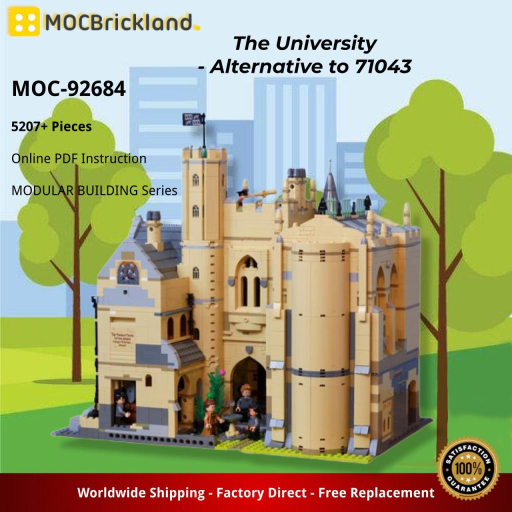 The University – Alternative to 71043 MOC-92684 Modular Building with 5207 pieces