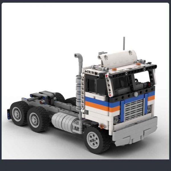 Cabover Semi-Truck and Lowboy Trailer (42128 B-Model) Technician MOC-96572 with 1377 pieces