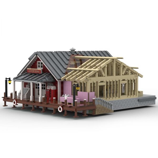 Breakwater Pass Country Store Modular Building MOC-97313 with 5793 pieces