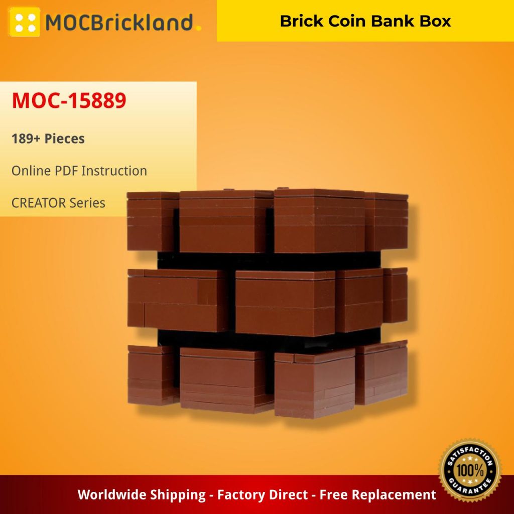 Brick Coin Bank Box MOC-15889 Creator with 189 Pieces
