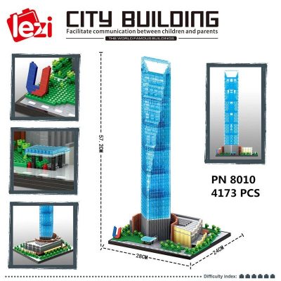 Shanghai World Financial Center MODULAR BUILDING LEZI 8010 with 4173 pieces