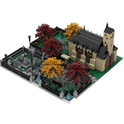 Church with Cemetery MODULAR BUILDING MOC-36498 by gabizon with 5731 pieces
