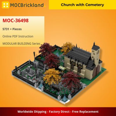 Church with Cemetery MODULAR BUILDING MOC-36498 by gabizon with 5731 pieces