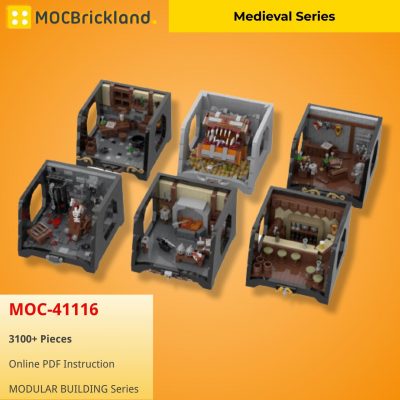 Medieval Series MODULAR BUILDING MOC-41116 by gabizon with 3100 pieces