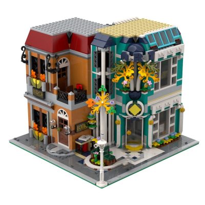 Birch Art and Antique Corner MODULAR BUILDING MOC-56446 by LegoArtisan WITH 2045 PIECES