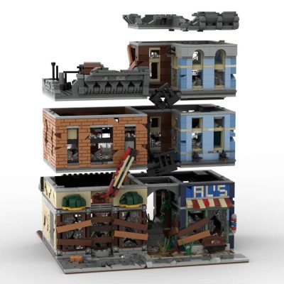 Detective’s Office – Apocalypse Version MODULAR BUILDING MOC-73392 by SugarBricks with 2915 pieces