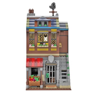 Medieval Merchant’s House MODULAR BUILDING MOC-82698 by LegoArtisan with 1051 pieces