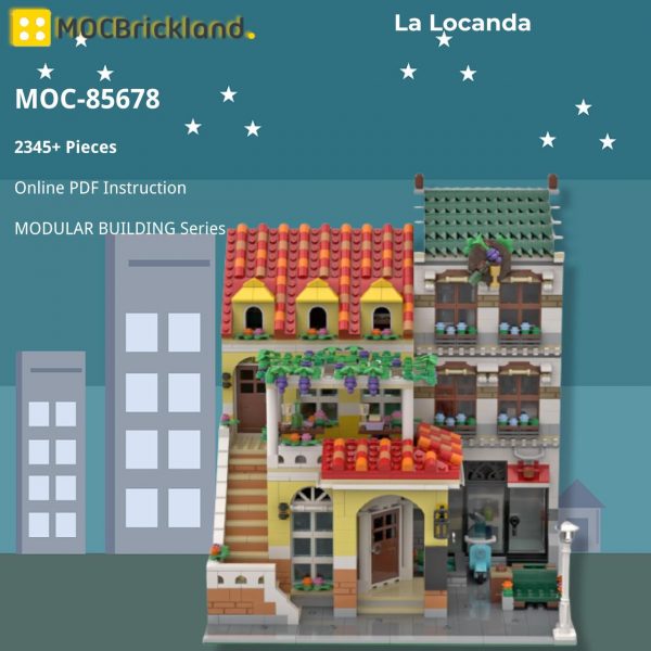 La Locanda MODULAR BUILDING MOC-85678 by LegoArtisan with 2345 pieces