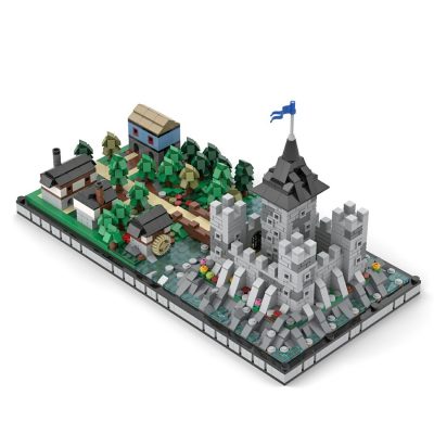 Medieval Castle MODULAR BUILDING MOC-89806 by Mini Custom Set WITH 1695 PIECES