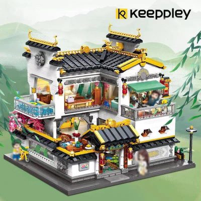 New Chinese Style Streetscape MODULAR BUILDING Qman K18002 with 2826 pieces