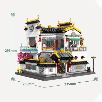 New Chinese Style Streetscape MODULAR BUILDING Qman K18002 with 2826 pieces