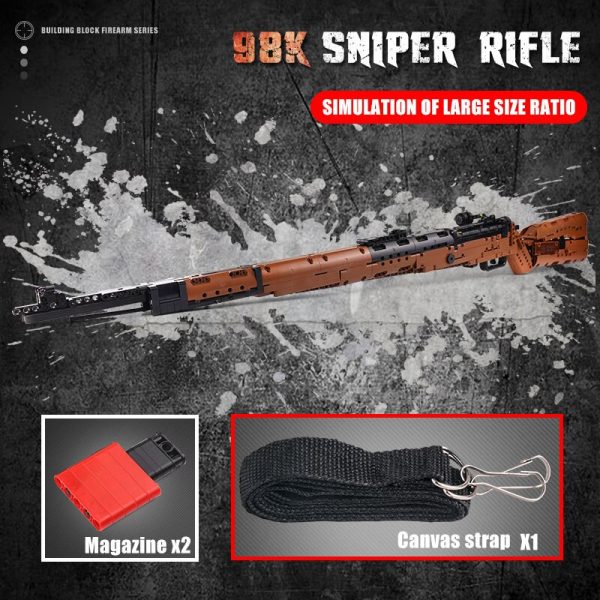 The Mauseres 98K Sniper Rifle Military MOULD KING 14002 with 1025 pieces