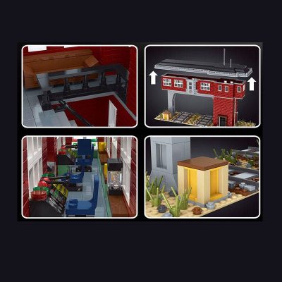 World Railway: Train Signal Station Modular Building MOULDKING 12009 with 1809 pieces