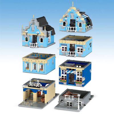 European Market Modular Building MOULD KING 16020 with 3016 pieces