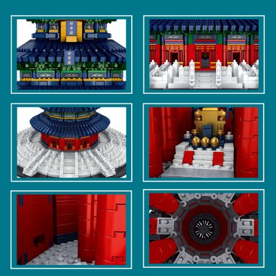 Beijing Temple of Heaven Praying Hall Modular Building MOULD KING 22009 with 5532 pieces