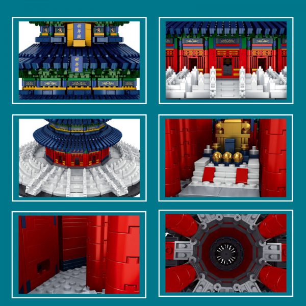 Beijing Temple of Heaven Praying Hall Modular Building MOULD KING 22009 with 5532 pieces