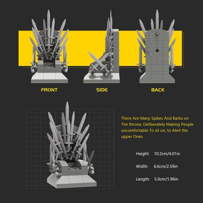 Game Of Thrones – The Iron Throne MOVIE MOC-18100 with 86 pieces