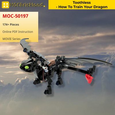 Toothless – How to Train Your Dragon MOVIE MOC-50197 by PaulvilleMOCs WITH 177 PIECES