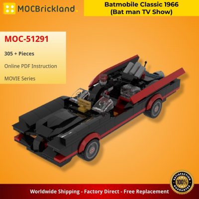Batmobile Classic 1966 (Bat man TV Show) MOVIE MOC-51291 by Brick.Mocman with 305 pieces