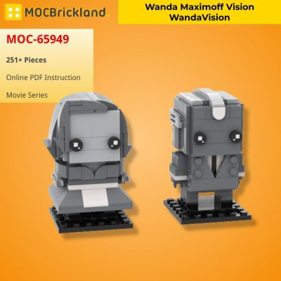 Wanda Maximoff Vision WandaVision BUNDLE MOVIE MOC-65949 by DrBrickheadz WITH 251 PIECES