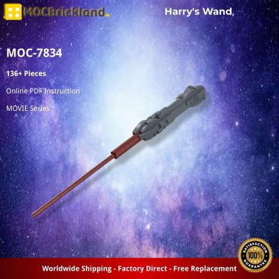 Harry’s Wand MOVIE MOC-7834 by Visionary Bricks WITH 136 PIECES